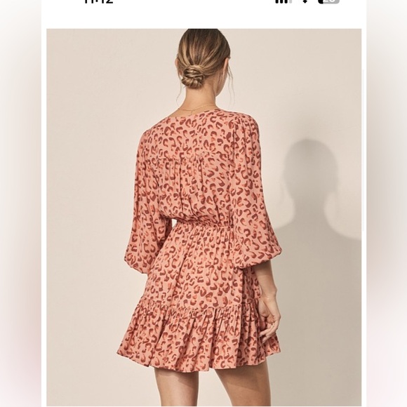 Kivari Dylan Tie Front Mini Dress Dylan Leopard - S - Picture 4 of 6